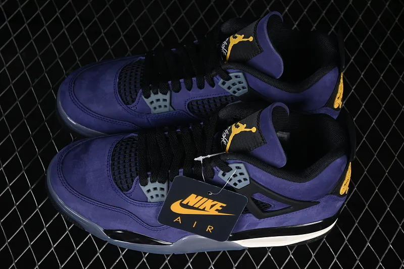 All categories Air Jordan Jordan series basketball shoes Air Jordan 4 LJR version Air Jordan 4 Retro "Lakers" AJ4 Joe 4 Lakers Purple Gold FV5029-500